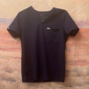 Figs Catarina Navy Scrub Top